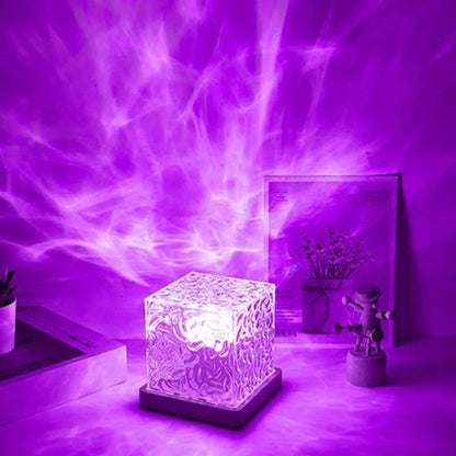 Rotating Water Ripple Night Light Aura Lamp