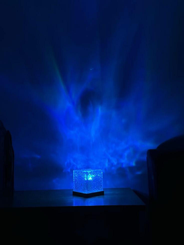 Rotating Water Ripple Night Light Aura Lamp