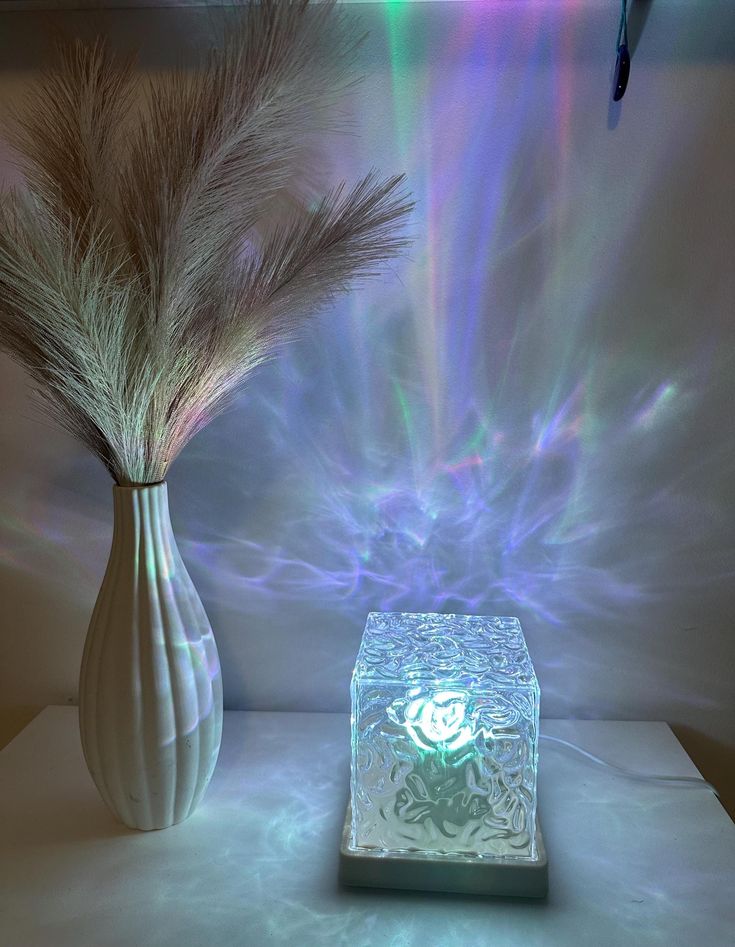 Rotating Water Ripple Night Light Aura Lamp