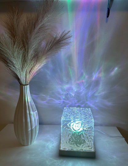 Rotating Water Ripple Night Light Aura Lamp